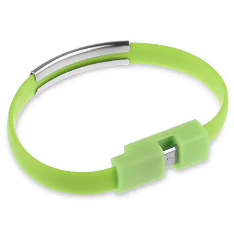 USB Cable Data Sync Charger Wrist Band Cable for TYPE C - Green