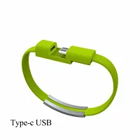 USB Cable Data Sync Charger Wrist Band Cable for TYPE C - Green-thumb3