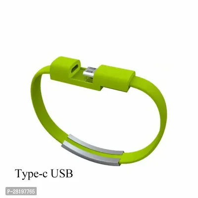 USB Cable Data Sync Charger Wrist Band Cable for TYPE C - Green-thumb4