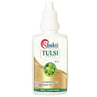 Shukti Ayurvedic Tulsi Amrit Ark Drops (2 x 30 ml) Concentrated Tulsi Ras of 5 Rare Tulsi Varieties for Natural Immunity Boosting And Cough and cold Relief (Pack Of 2)-thumb1