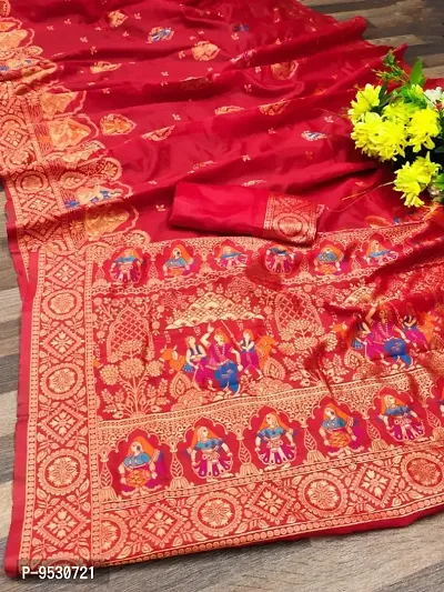 Fancy Jacquard Saree with Blouse Piece for Women