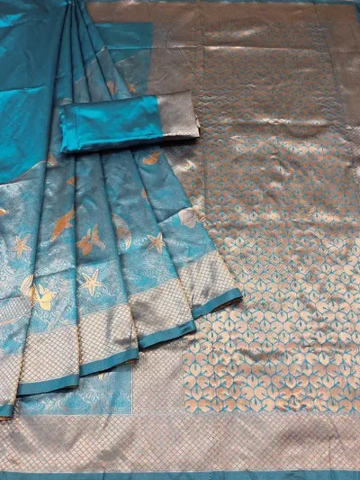 Art Silk Jacquard Sarees with Blouse piece