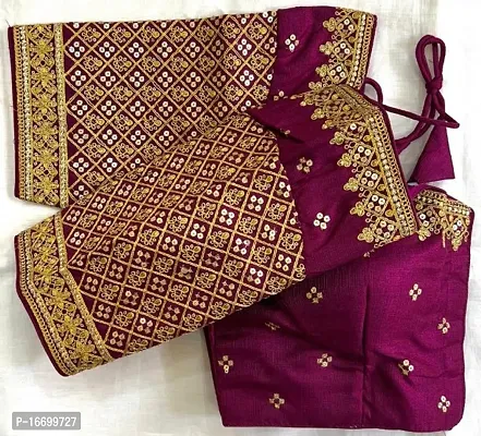Heavy banglori Silk Zari Embroidered Stitched Blouses-thumb0