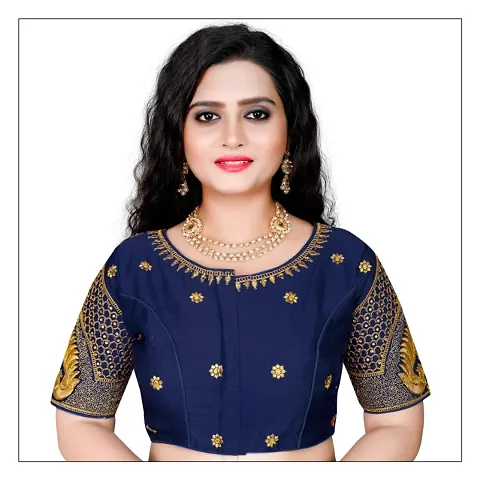 Heavy banglory Silk Zari Embroidered Stitched Blouses