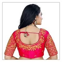 Heavy banglori Silk Zari with Maggam Work Embroidered Stitched Blouses-thumb1