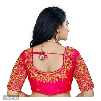 Heavy banglori Silk Zari with Maggam Work Embroidered Stitched Blouses-thumb2