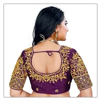 Heavy banglori Silk Zari with Maggam Work Embroidered Stitched Blouses-thumb1