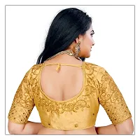 Heavy banglori Silk Zari with Maggam Work Embroidered Stitched Blouses-thumb1