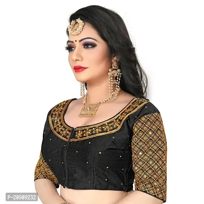 Heavy banglory Silk Zari Embroidered Stitched Blouses-thumb3
