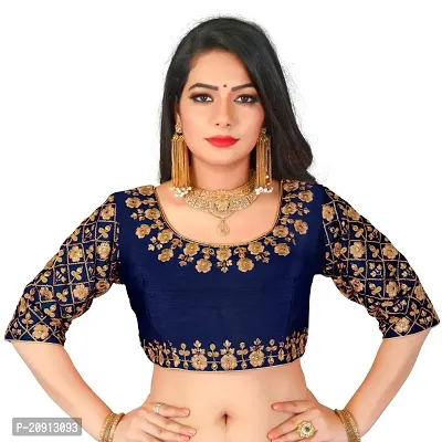 Heavy banglory Silk Zari Embroidered Stitched Blouses-thumb0