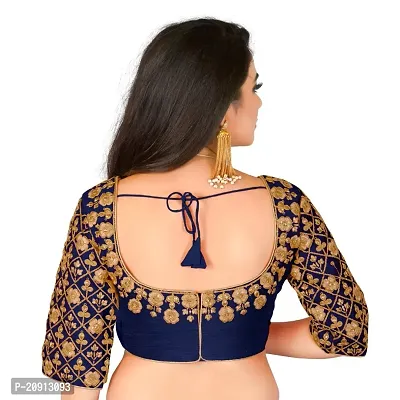 Heavy banglory Silk Zari Embroidered Stitched Blouses-thumb2