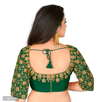 Heavy banglory Silk Zari Embroidered Stitched Blouses-thumb2