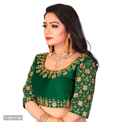 Heavy banglory Silk Zari Embroidered Stitched Blouses-thumb3