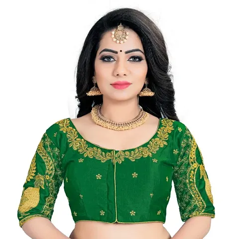 Reliable Pure Banglori Silk Zari Embroidered Stitched Blouses For Women