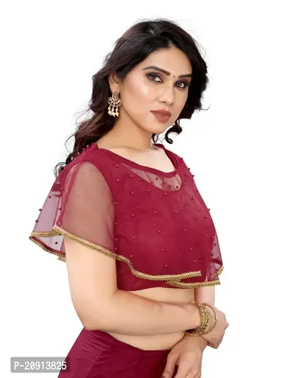 Banglory satin silk readymade blouse-thumb3