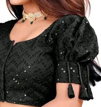 Georgette sequance work classic blouse-thumb2