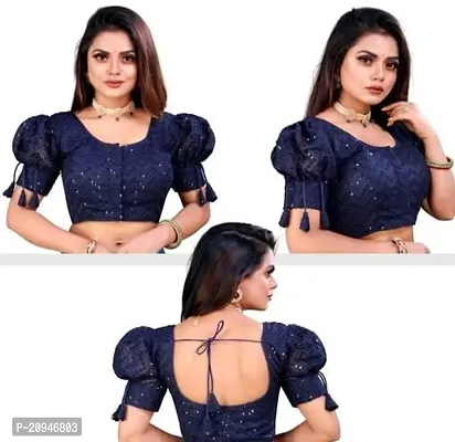 Georgette sequance work classic blouse-thumb3