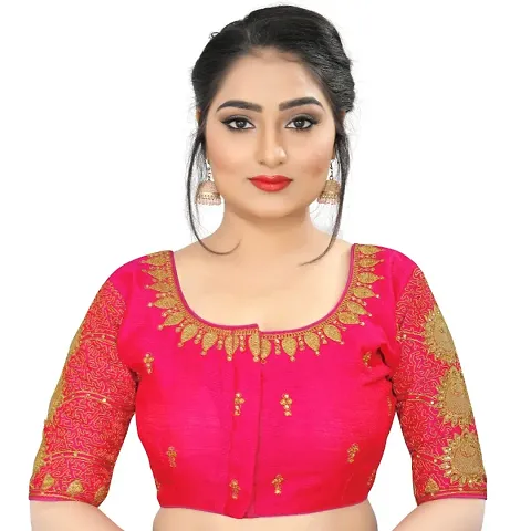 Heavy banglori Silk Zari Embroidered Stitched Blouses