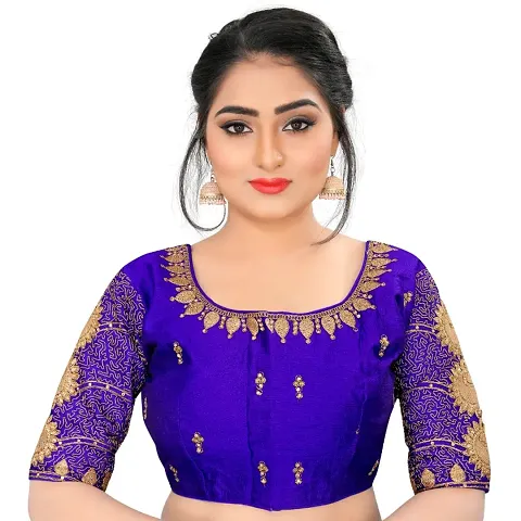 Heavy Banglori Silk Zari Embroidered Stitched Blouses