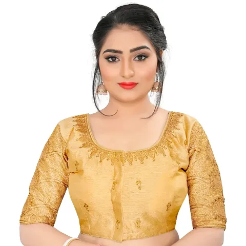 Heavy banglori Silk Zari Embroidered Stitched Blouses