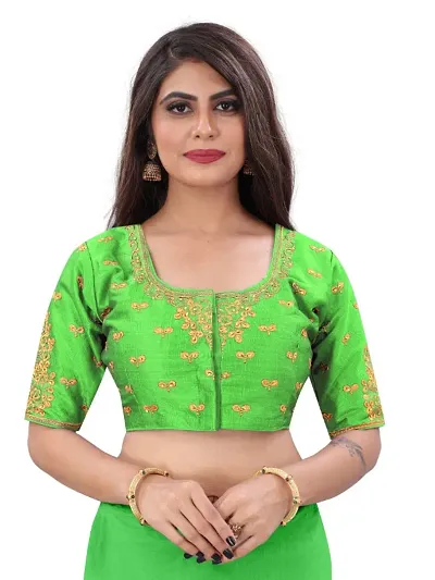 Heavy Banglori Silk Zari Embroidered Stitched Blouses