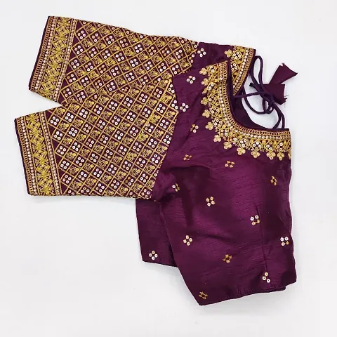 Reliable Pure Banglori Silk Embroidered Stitched Blouses For Women