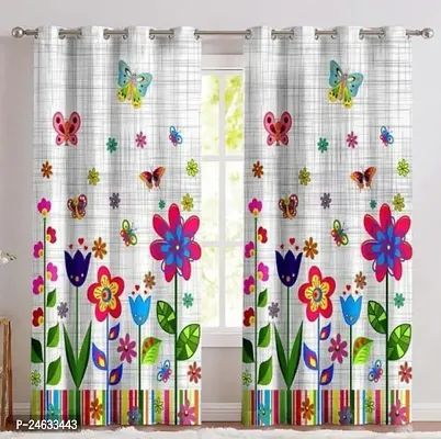 Polyester Eyelet Fitting  Long Door Curtains, pack of 1 (9 ft)-thumb0