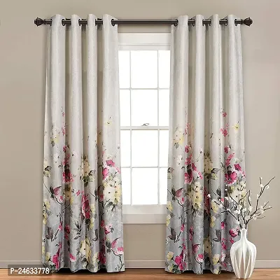 Polyester Eyelet Fitting  Long Door Curtains, pack of 1 (9 ft)-thumb0