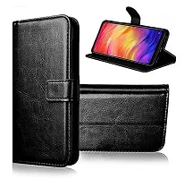 Vivo Y22 Flip Case Premium Leather Finish Flip Cover with Card Pockets Wallet StandVintage Flip Cover for Vivo Y22 - Black-thumb3