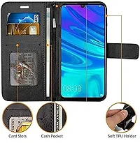Redmi 10 Power/Redmi 10C Flip Case Premium Leather Finish Flip Cover with Card Pockets Wallet StandVintage Flip Cover for Redmi 10 Power/Redmi 10C - Black-thumb2