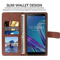 Premium Leather Finish Flip Cover with Card Pockets Wallet StandVintage Flip Cover for Mi Redmi 10 / Redmi 10 Power - Brown-thumb1