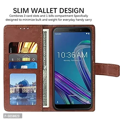 Premium Leather Finish Flip Cover with Card Pockets Wallet StandVintage Flip Cover for Mi Redmi 10 / Redmi 10 Power - Brown-thumb2