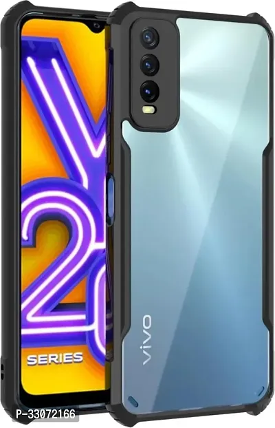 Stylish Solid Back Cover For Vivo Y20 - Black-thumb0