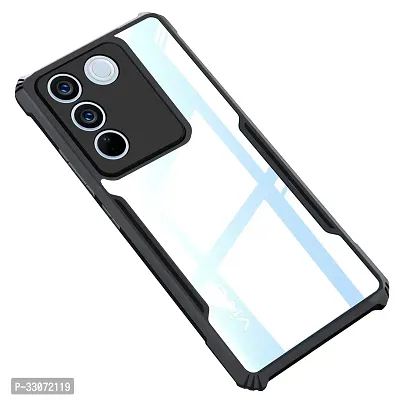 Stylish Solid Back Case Cover for Vivo V27 pro 5g - Black