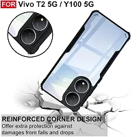 Stylish Solid Back Case Cover for Vivo T2 5g - Black-thumb3