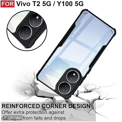 Stylish Solid Back Case Cover for Vivo T2 5g - Black-thumb4