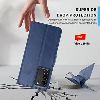 Jotech Vintage Flip Cover for Vivo V29/Vivo V29 Pro 5G - Blue-thumb1