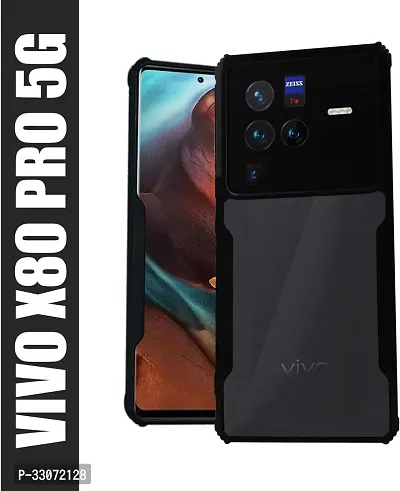 Stylish Solid Back Cover For Vivo X80 Pro 5g - Black-thumb2