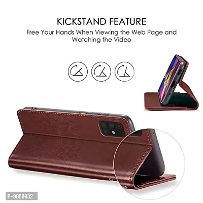 Redmi 10 Power/Redmi 10C Flip Case Premium Leather Finish Flip Cover with Card Pockets Wallet StandVintage Flip Cover for Redmi 10 Power/Redmi 10C - Brown-thumb3