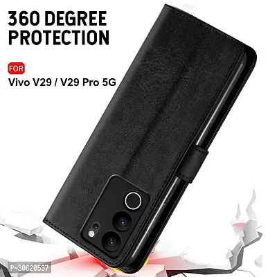 Jotech Button Vintage Flip Coverfor Vivo V29/Vivo V29 Pro 5G - Black-thumb4