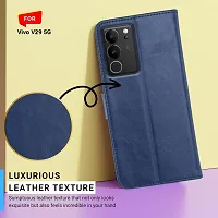 Jotech Vintage Flip Cover for Vivo V29/Vivo V29 Pro 5G - Blue-thumb2