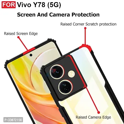 Stylish Solid Back Cover For Vivo Y78 5g - Black-thumb4