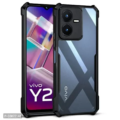 Stylish Solid Back Cover For Vivo Y22 - Black