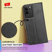 Jotech Vintage Flip Cover for Vivo V29/Vivo V29 Pro 5G - Black-thumb2