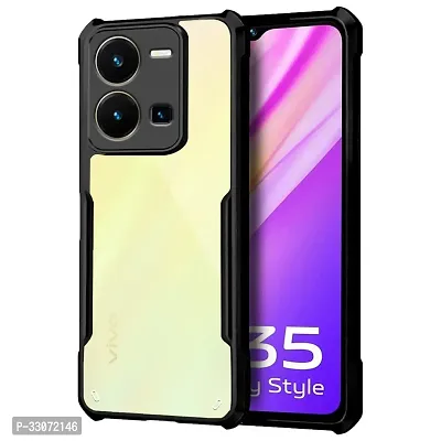 Stylish Solid Back Cover For Vivo Y35 - Black-thumb0