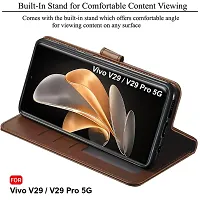 Jotech Vintage Flip Cover for Vivo V29/Vivo V29 Pro 5G - Brown  Coffee-thumb1