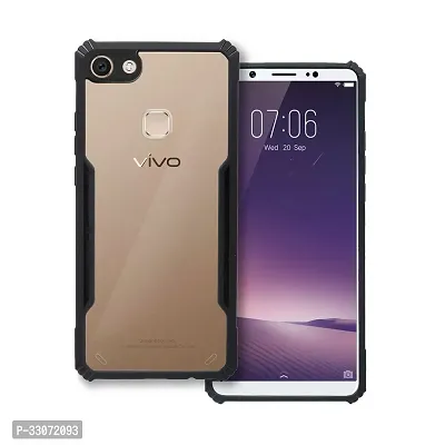 Stylish Solid Back Case Cover for  Vivo V7 Plus - Black-thumb0