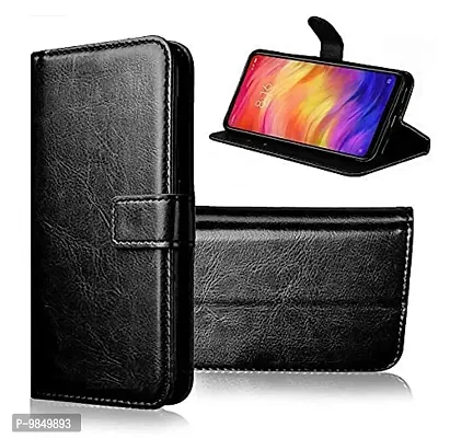 Samsung Galaxy M33 5G Flip Case Premium Leather Finish Flip Cover with Card Pockets Wallet StandVintage Flip Cover for Samsung Galaxy M33 5G - Black-thumb4