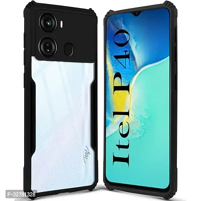 Classy Back Cover For Itel P40 - Black-thumb2