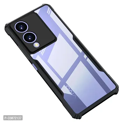 Stylish Solid Back Cover For Vivo Y17S 4G - Black-thumb0